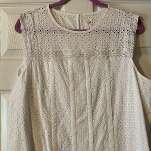 GAP White Eyelet Sleeveless Dress